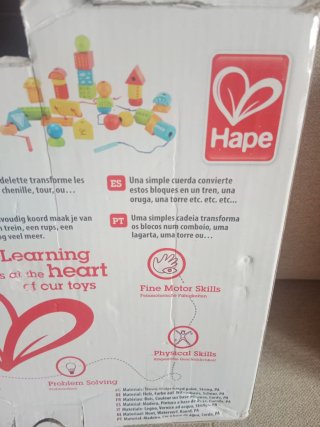Bloques Madera Construcción Infantil con Cuerda