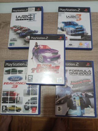 Lote 4 Juegos PS2: WRC, Ford Racing, RPM, F1 2003