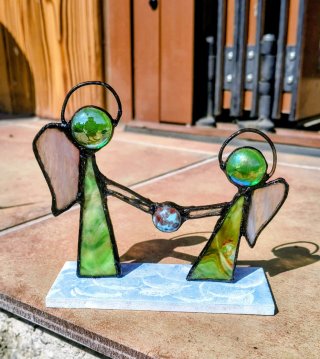 Figuras de cristal ángeles
