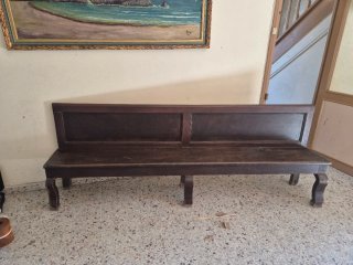 Banco rústico de madera para restaurar