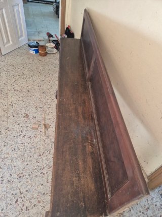 Banco rústico de madera para restaurar