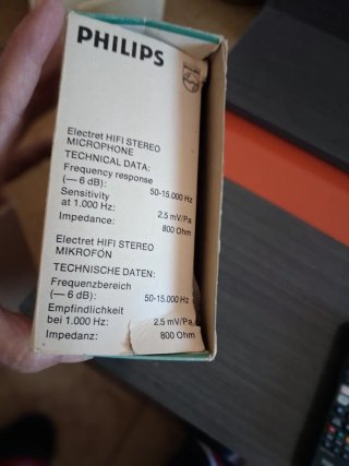 Philips Electret Hi-Fi Stereo Microphone N 8403