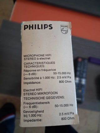 Philips Electret Hi-Fi Stereo Microphone N 8403