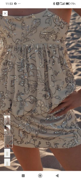 Vestido mini Zara abalorios