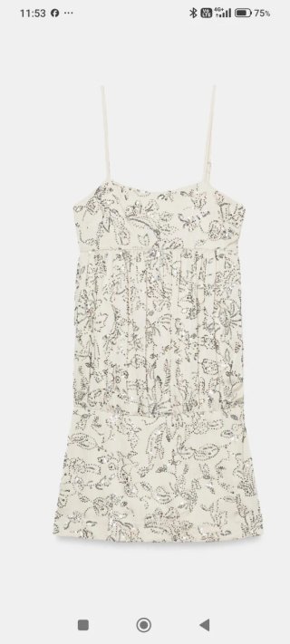 Vestido mini Zara abalorios