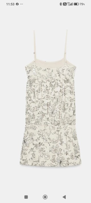 Vestido mini Zara abalorios