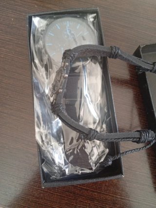 Reloj Negro y Azul con Pulsera