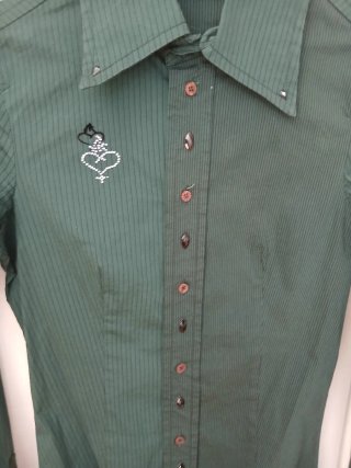 Body Camicia Rosso di Sera Verde