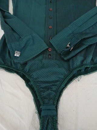 Body Camicia Rosso di Sera Verde