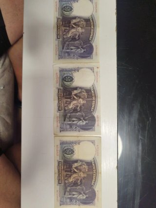 3 Billetes 50 Pesetas 1931