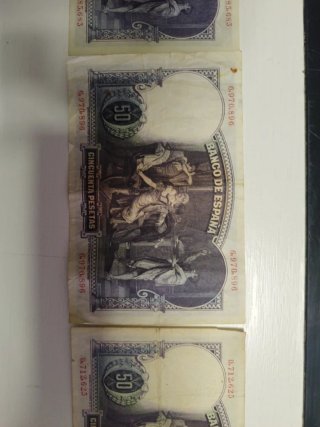 3 Billetes 50 Pesetas 1931