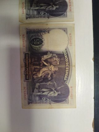 3 Billetes 50 Pesetas 1931