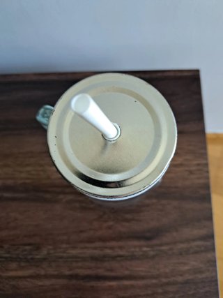 Jarra cristal tapa y pajita