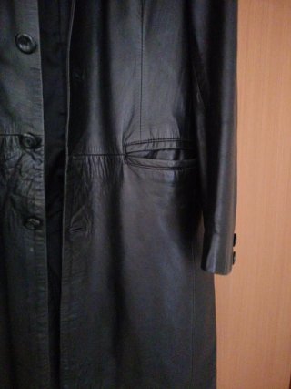 Giacca lunga in pelle SONNY BONO nera