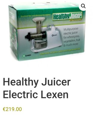 Licuadora Lexen Healthy Juicer prensado frío
