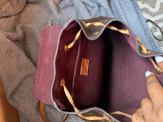 Mochila Louis Vuitton Marrón y Dorada