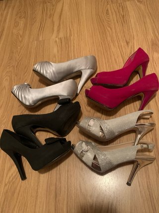 Zapatos de fiesta plateados