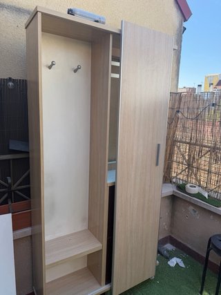 Mueble recibidor espejo y zapatero