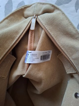 Bolso Tote Beige con Tiras Multicolor