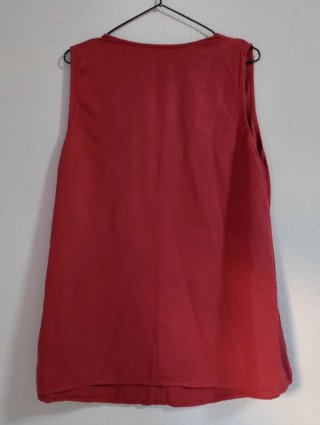 Blusa sin mangas Burdeos Made in Iraly