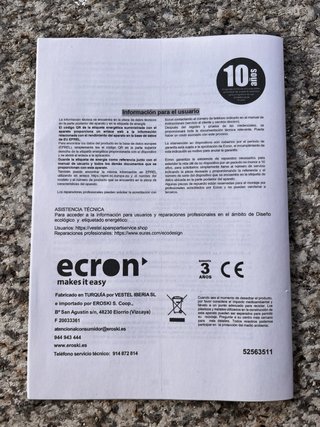 Frigorífico Congelador Ecron Blanco