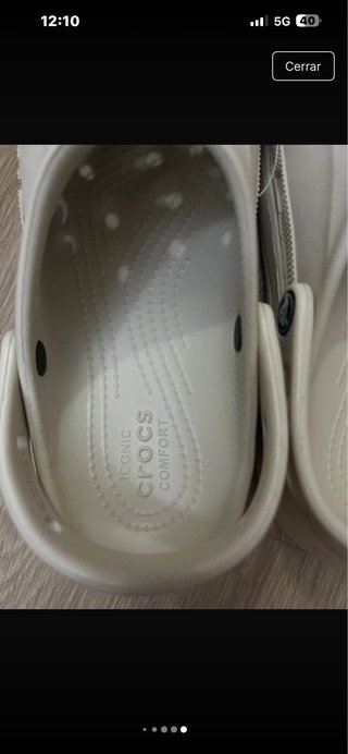 Crocs Baya Platform Mules Talla 38-39 White Winter