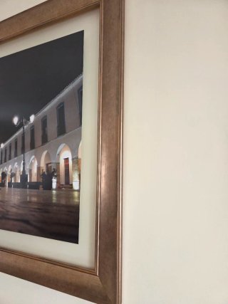 Fotografía Plaza Porticada Berja Marco Madera