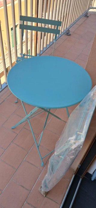 Mesa y 2 Sillas Exterior Metal