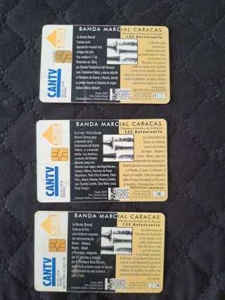 Carte telefoniche Cantv Banda Marcial Caracas
