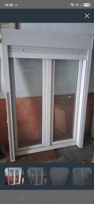 Ventanas corredera grande con persianas y otras