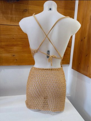 Conjunto tejido beige