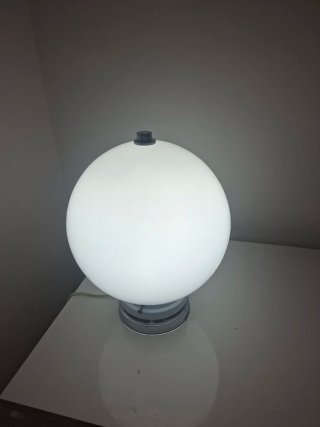 Lampada vintage sfera vetro e metallo