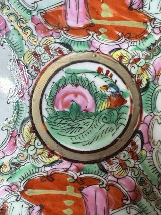 2 Platos Porcelana China Pintada