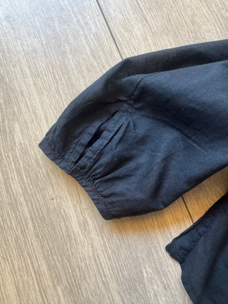 Blusa Negra Bordada Talla 38