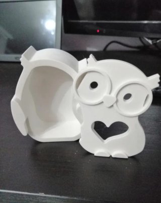 Gufetto portacandela in ceramica