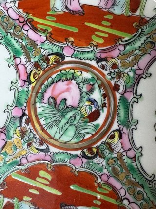 Plato decorativo porcelana china pintado a mano