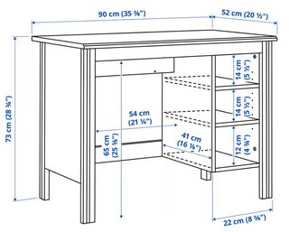 Escritorio Ikea Brusalli Madera Marrón