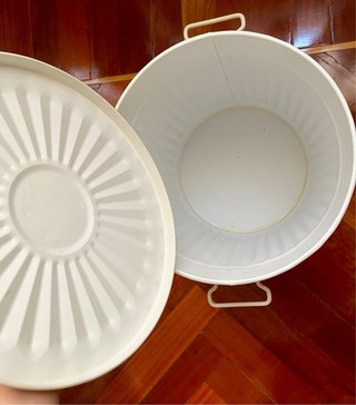 Cubo Basura 18L metal blanco mate