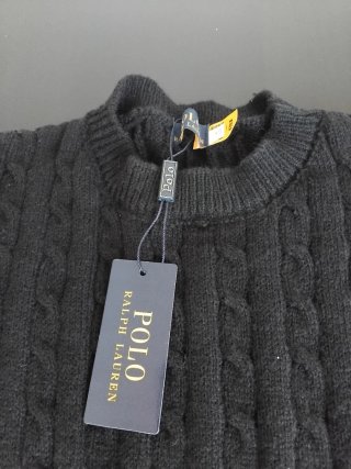 Jersey Polo Ralph Lauren Negro Cable Knit
