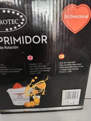 Exprimidor Eléctrico Eurotec Bi-Direccional