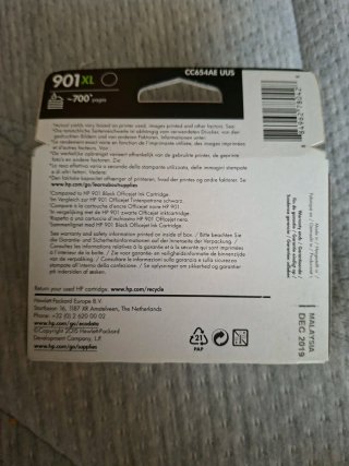 Cartucho Tinta HP 901XL Negro Original