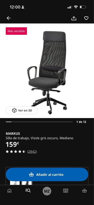 Silla de oficina IKEA Markus Negra