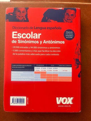 Diccionario Escolar de Sinónimos y Antónimos
