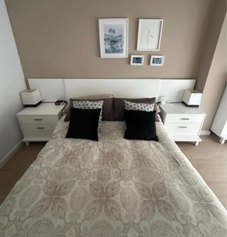 Dormitorio completo lacado blanco con canapé
