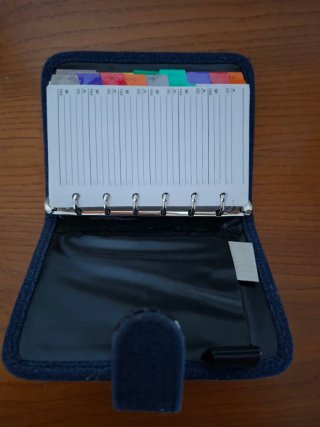 Agenda azul con adorno perrito. Como nueva