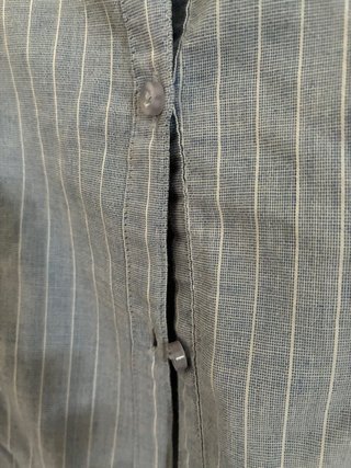 Camisa Zara Rayas Finas Azul
