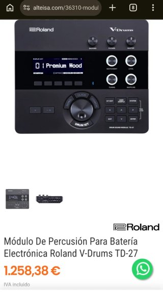 Módulo Roland TD-27 con CAJA y Garantía