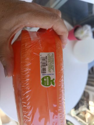 Escurridor de platos naranja