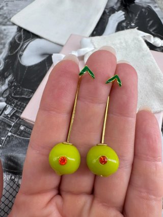 Pendientes Olivas Colgantes Acero Inoxidable