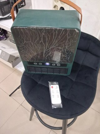 Calefactor portátil con efecto chimenea